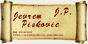 Jevrem Pisković vizit kartica